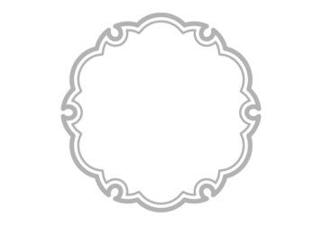 雪輪文様形フレーム（二重線）