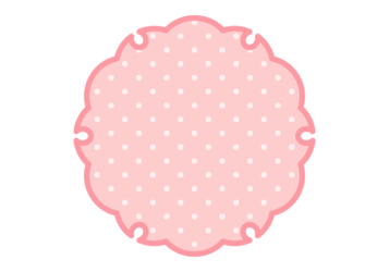 雪輪文様形フレーム（水玉模様）