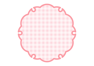 雪輪文様形フレーム（ギンガムチェック模様）