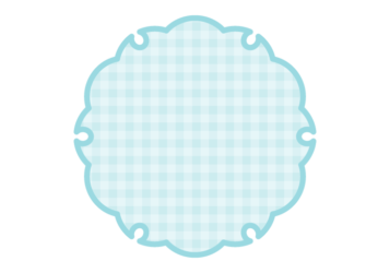 雪輪文様形フレーム（ギンガムチェック模様）