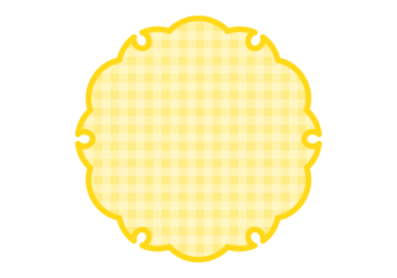 雪輪文様形フレーム（ギンガムチェック模様）