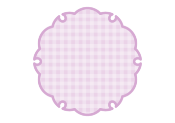 雪輪文様形フレーム（ギンガムチェック模様）