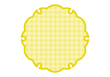 雪輪文様形フレーム（ギンガムチェック模様）