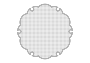 雪輪文様形フレーム（ギンガムチェック模様）
