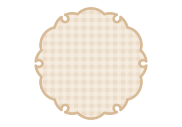 雪輪文様形フレーム（ギンガムチェック模様）