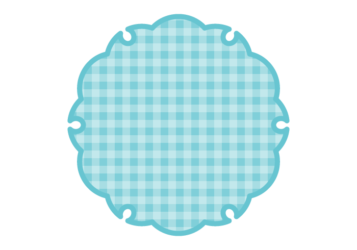 雪輪文様形フレーム（ギンガムチェック模様）