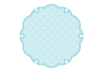 雪輪文様形フレーム（水玉模様）