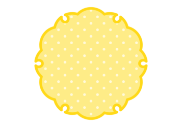 雪輪文様形フレーム（水玉模様）