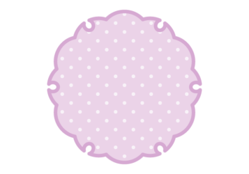 雪輪文様形フレーム（水玉模様）