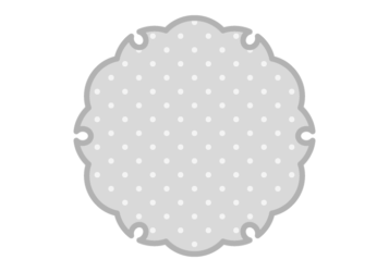 雪輪文様形フレーム（水玉模様）