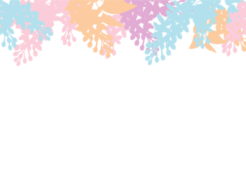 上部枠（花シルエット装飾）