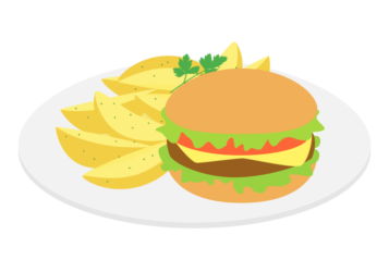 ハンバーガーとフライドポテト ハンバーガーとフライドポテト