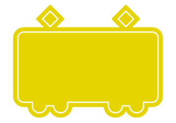 電車形フレーム（塗りつぶし枠）