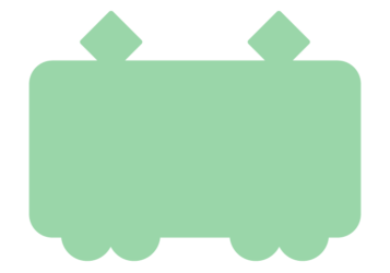 電車形フレーム（塗りつぶし枠）