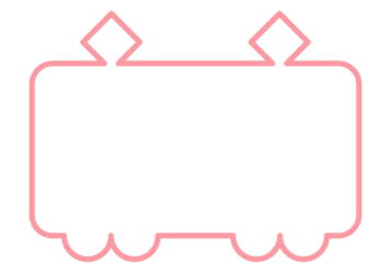 電車形フレーム（シンプル線枠）