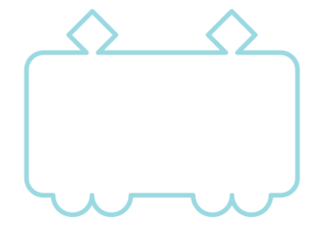 電車形フレーム（シンプル線枠）