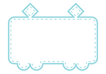 電車形フレーム（ステッチ線枠）