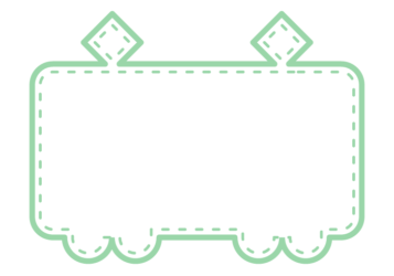 電車形フレーム（ステッチ線枠）