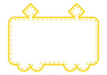 電車形フレーム（ステッチ線枠）