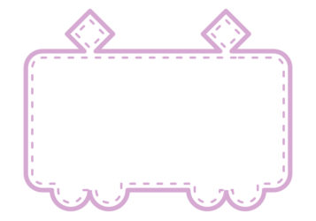 電車形フレーム（ステッチ線枠）