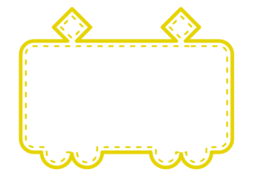 電車形フレーム（ステッチ線枠）