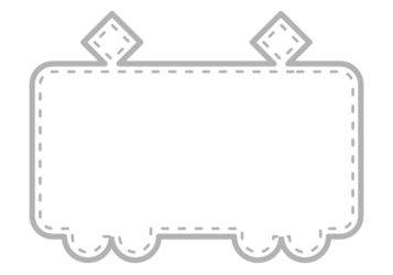 電車形フレーム（ステッチ線枠）