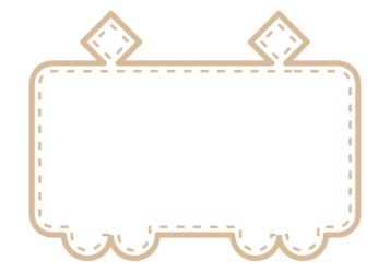 電車形フレーム（ステッチ線枠）