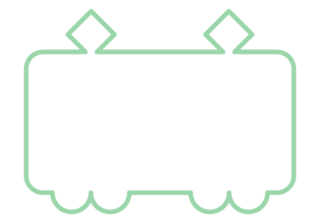 電車形フレーム（シンプル線枠）