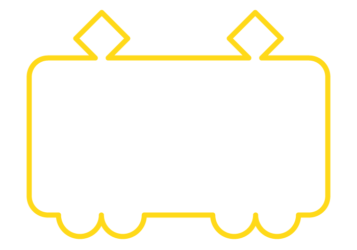 電車形フレーム（シンプル線枠）