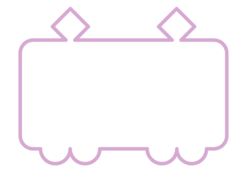 電車形フレーム（シンプル線枠）