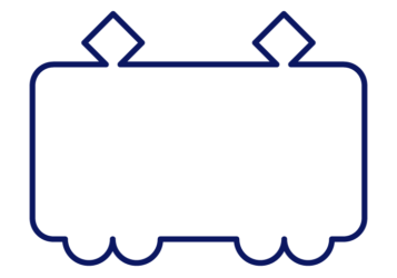 電車形フレーム（シンプル線枠）