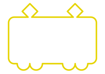 電車形フレーム（シンプル線枠）