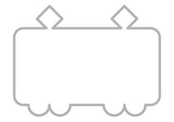 電車形フレーム（シンプル線枠）