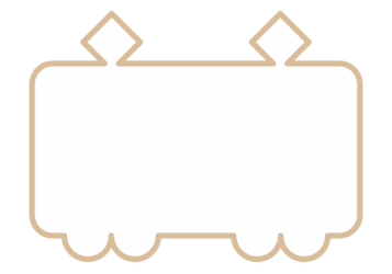 電車形フレーム（シンプル線枠）