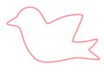 トリ形フレーム（シンプル線枠）