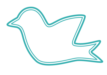 トリ形フレーム（青い鳥の二重線枠）