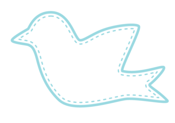 トリ形フレーム（ステッチ線枠）