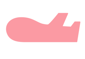 飛行機形フレーム（塗りつぶし枠）