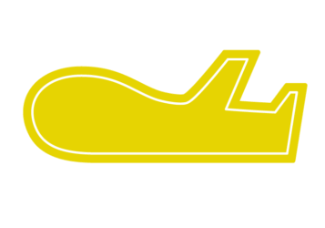 飛行機形フレーム（塗りつぶし枠）