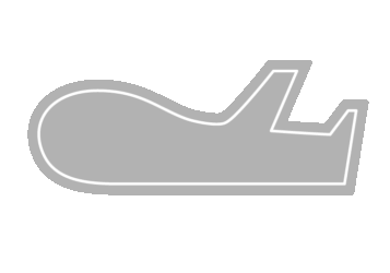 飛行機形フレーム（塗りつぶし枠）