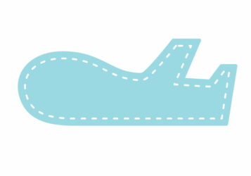 飛行機形フレーム（塗りつぶし枠）