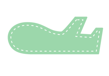 飛行機形フレーム（塗りつぶし枠）