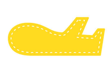 飛行機形フレーム（塗りつぶし枠）