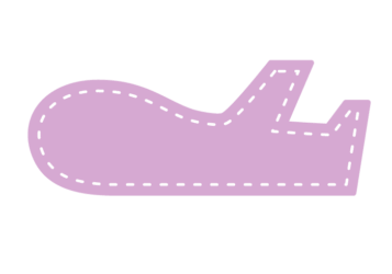 飛行機形フレーム（塗りつぶし枠）