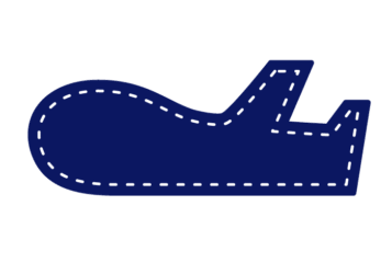 飛行機形フレーム（塗りつぶし枠）