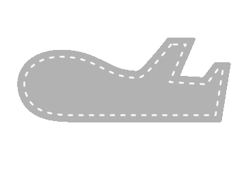 飛行機形フレーム（塗りつぶし枠）