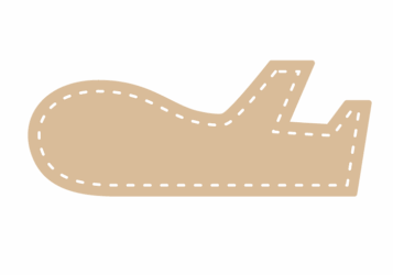 飛行機形フレーム（塗りつぶし枠）