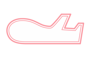 飛行機形フレーム（二重線枠）