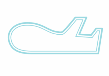 飛行機形フレーム（二重線枠）