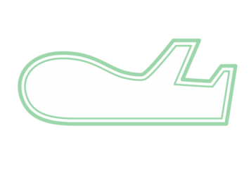 飛行機形フレーム（二重線枠）